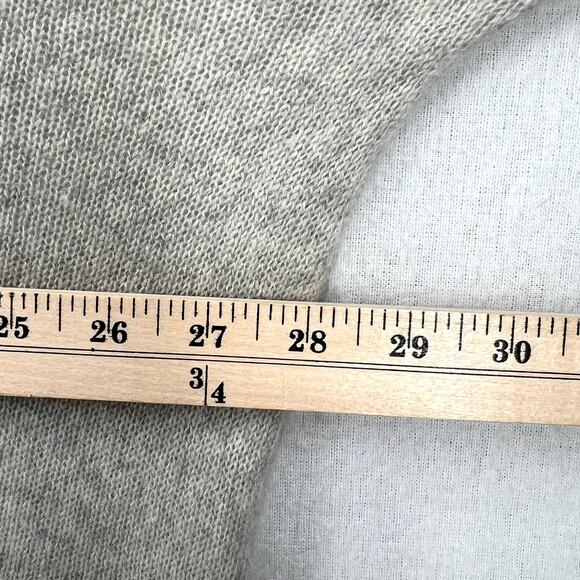 SUBTLE LUXURY Poncho Cashmere Sweater Womens XS Small Heather Gray Multi Stripe - Picture 12 of 13